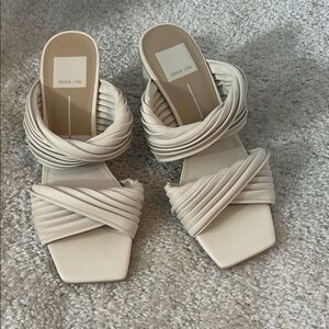 Dolce Vita Women's Ivory Heeled Sandals